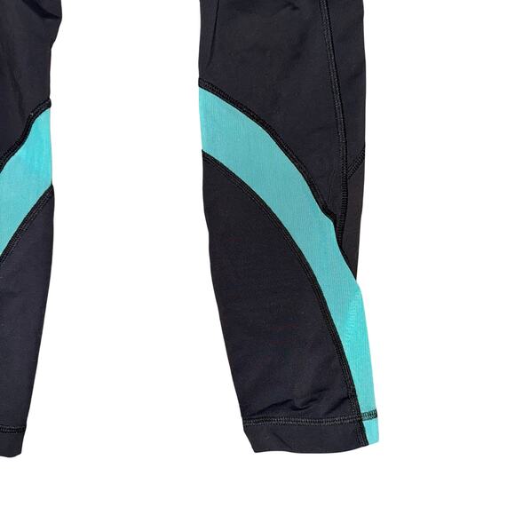Lululemon Inspire Tight II Black Space Dye Twist Blue Women's 4 Mesh Luxtreme - Picture 3 of 7